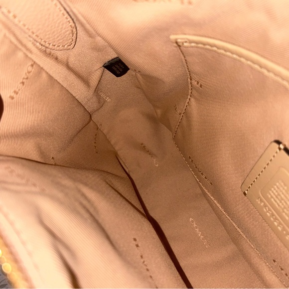 Coach Sutton shoulder bag style 52548 cream leather pebbled classic winter purse - Picture 14 of 15